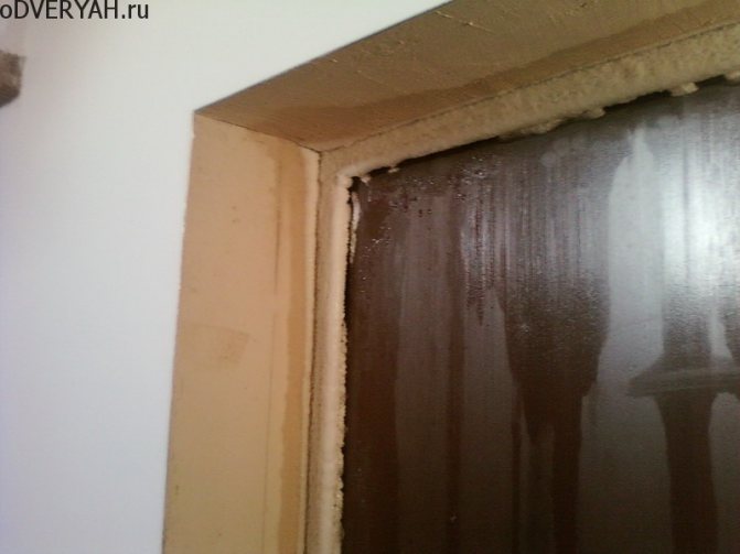 Why does condensation collect on the entrance metal door in a private, country house from the