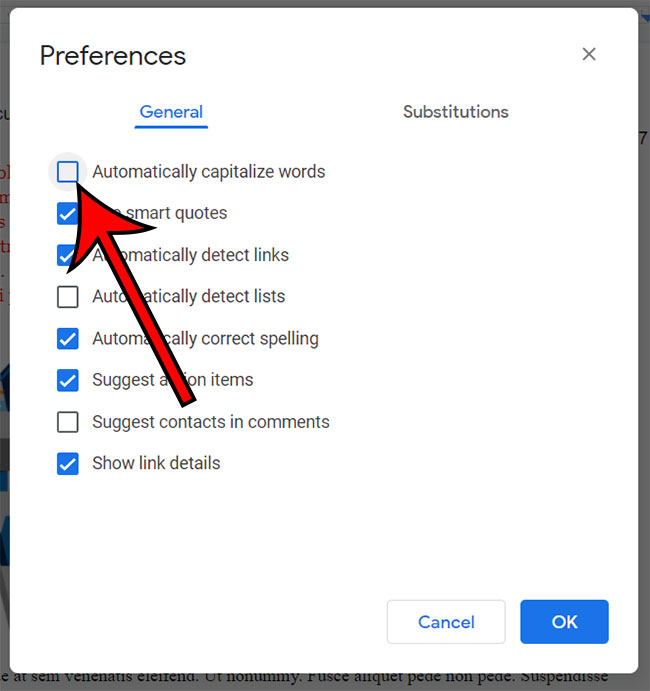 How to Turn Off Automatic Capitalization in Google Docs