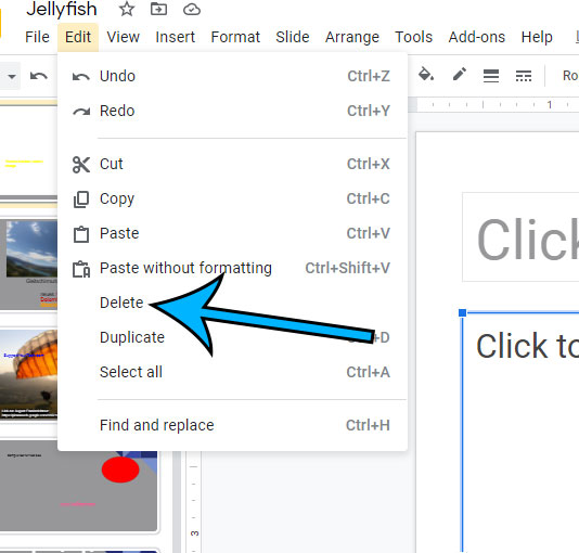 How to Delete a Google Slides Text Box
