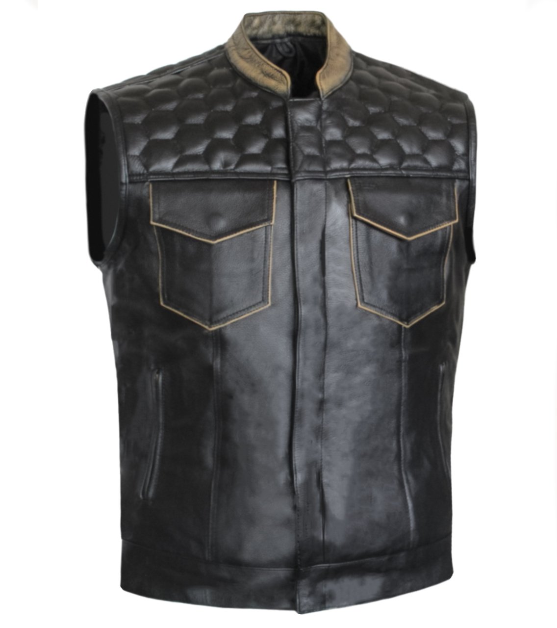 MG445 Mens Motorcycle Padded Club Vest MATAGEAR