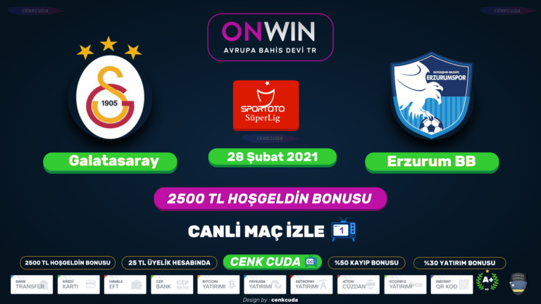 Galatasaray BB Erzurumspor Maçı izle Şifresiz Bein sport 1 İZLE