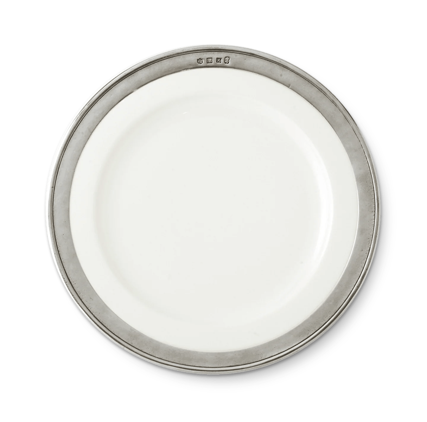 MATCH Pewter Convivio Dinnerware Dinner Plate White 11"