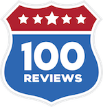 100 Reviews Logo