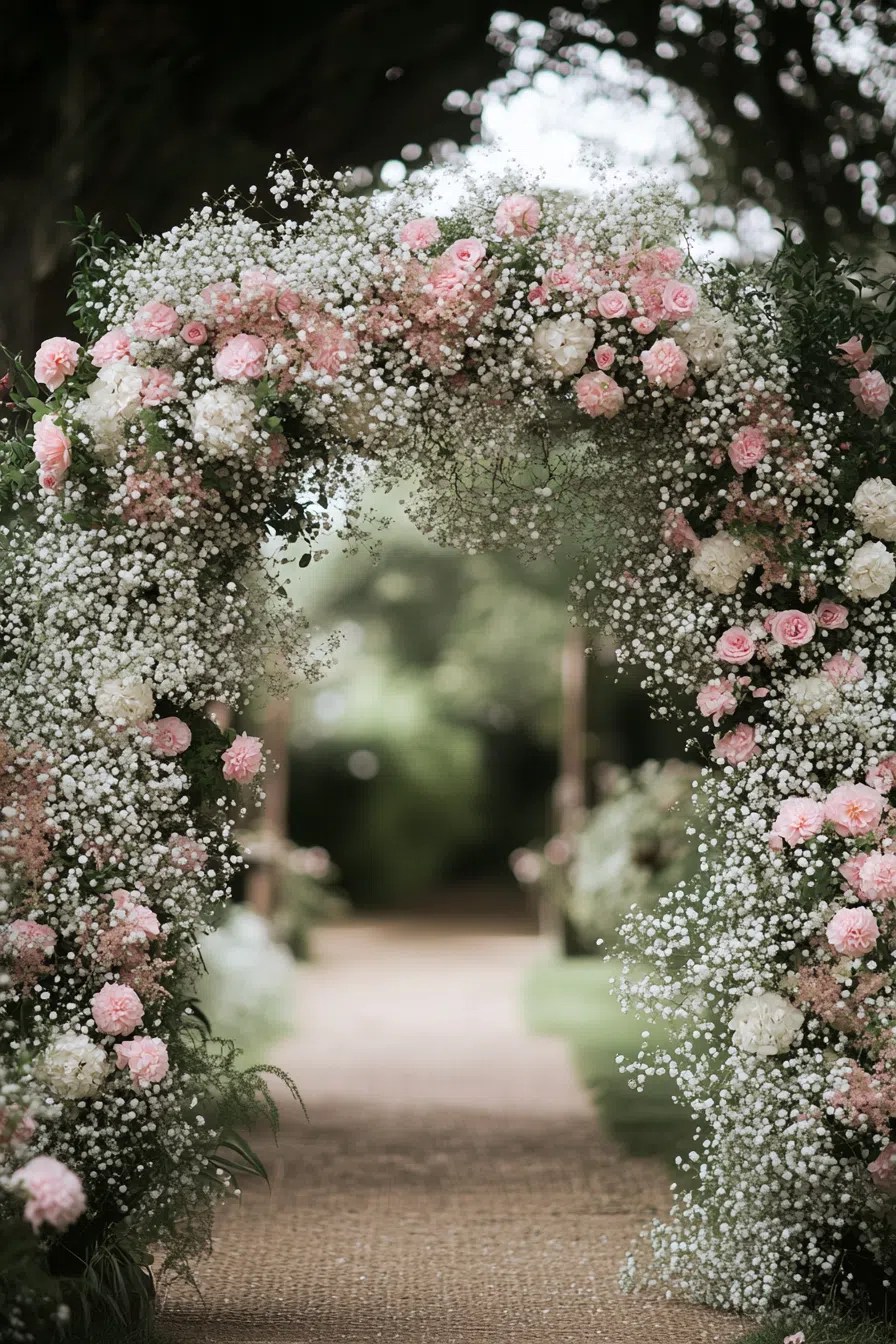 80+ Stunning Ideas for Your Wedding Flower Arch Matched Hearts