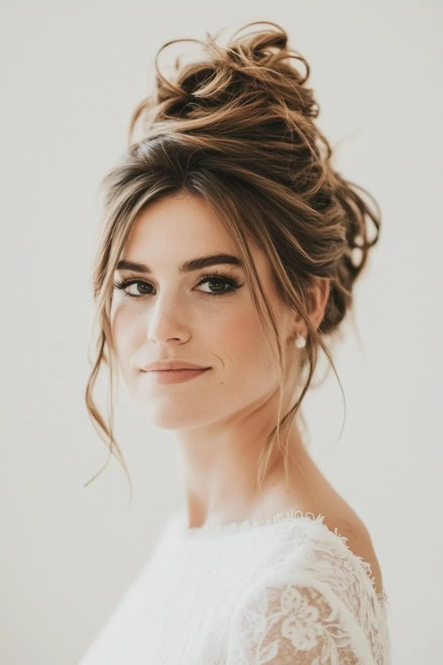 35+ High Bun Bridal Hairstyle Ideas