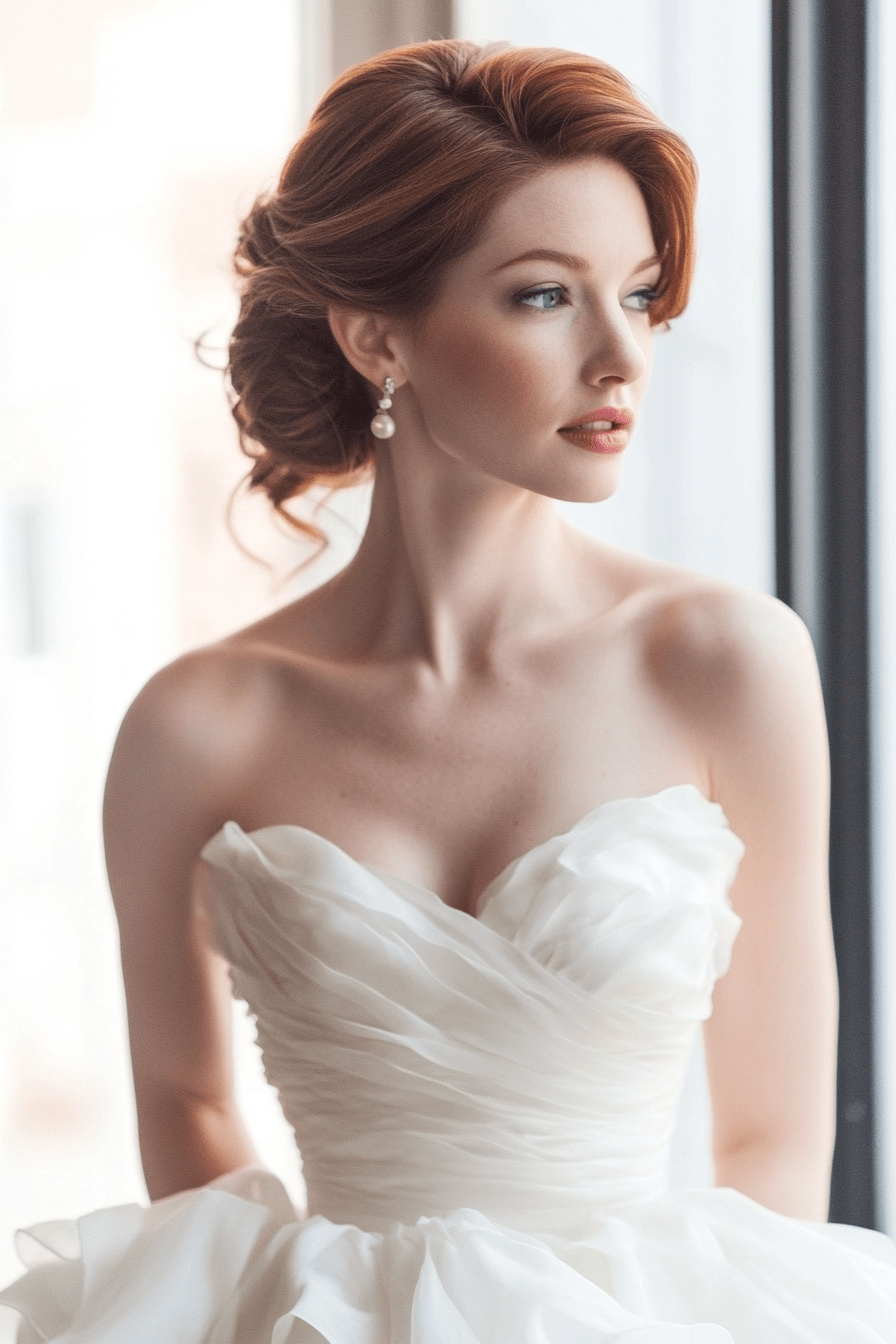 30+ Bridal Hairstyles for Strapless Dresses