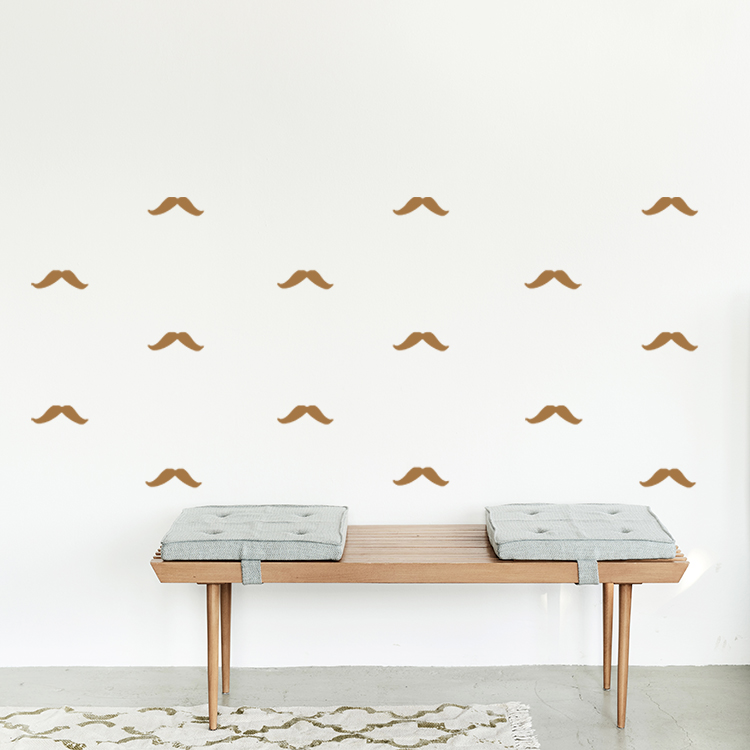 Man cave wall art Vinyl Mustache Wall Stickers match set love