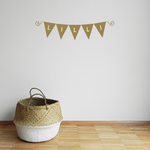 Baby Bunting, Custom Wall Decal Nursery Garland match set love