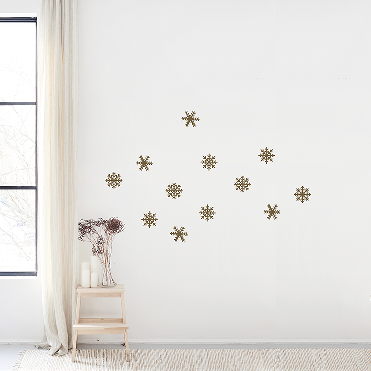 Snowflake wall decals Snowflakes window stickers match set love