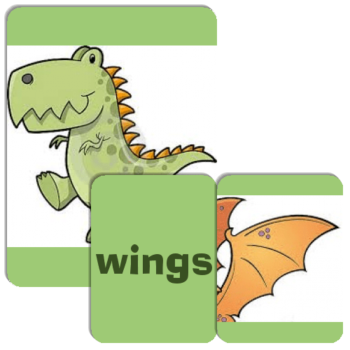 Body parts of dinosaurs Match The Memory