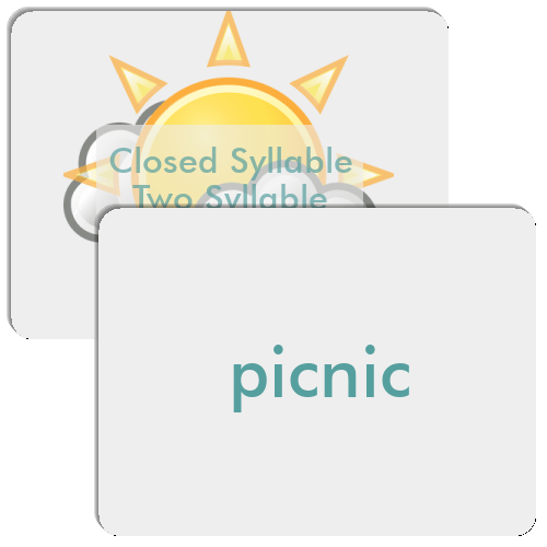 Closed Syllable Two Syllable - Match The Memory