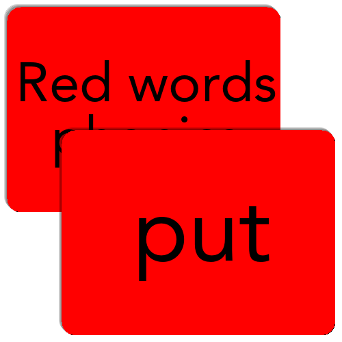 Red words phonics Match The Memory