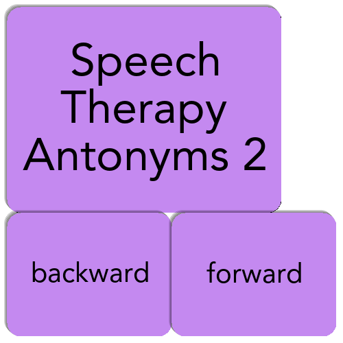 Speech Therapy Antonyms 2 Match The Memory