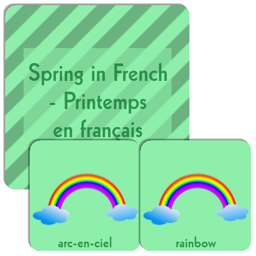 Spring in French Printemps en français Match The Memory