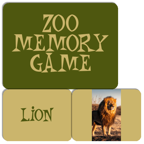 Zoo memory game Match The Memory