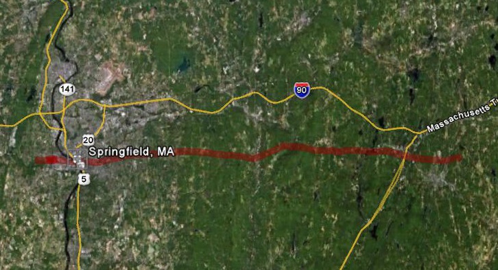 Springfield, MA tornado which sucked water from a local river gets EF3 rating on a scale of 5