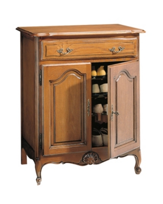 Meuble chaussures merisier