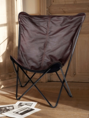 Transat pliant LAFUMA Maxi Pop Up cuir vachette