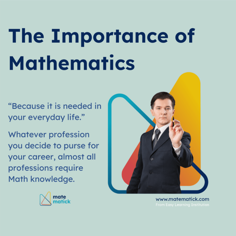 The Importance of Mathematics Matematick