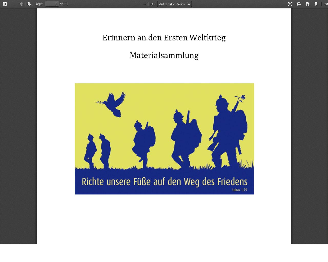 Richte unsere Füße auf den Weg des Friedens Material