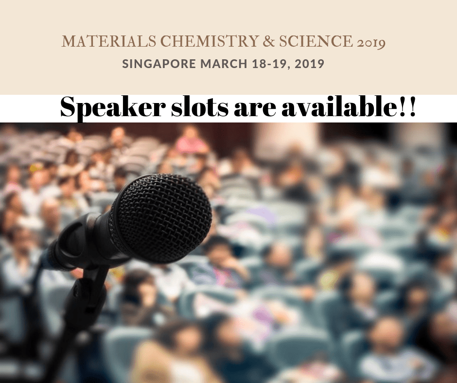Book your slot Materials Chemistry & Science 2019 4th International