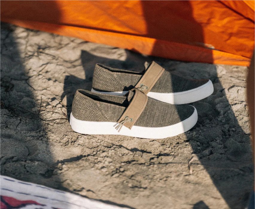 A shoe made with algae polyurethane MaterialDistrict