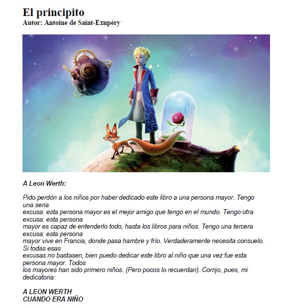 Cuento El Principito Ilustrado Material Educativo