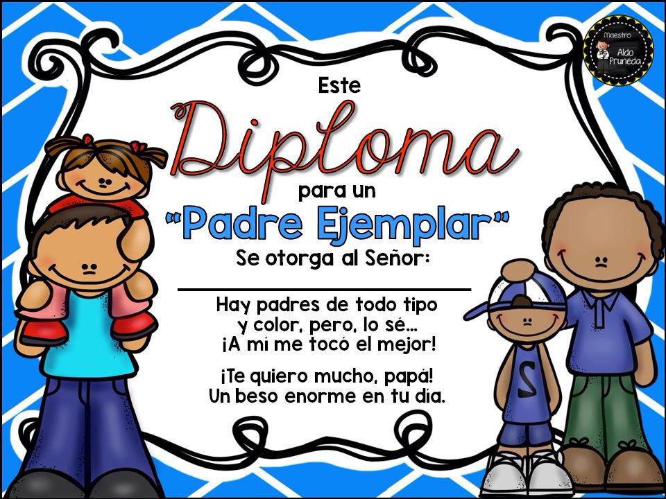 Súper diplomas para el día del padre Material Educativo