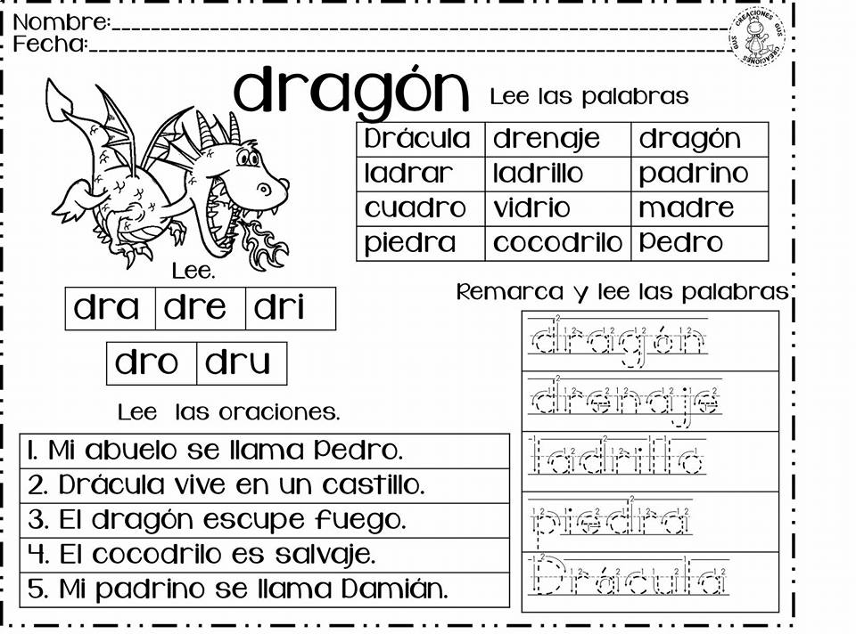 Fabuloso material didáctico para trabajar las sílabas
