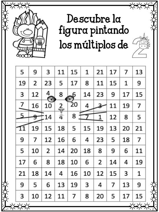 Fabuloso material descubre la figura pintando los múltiplos para