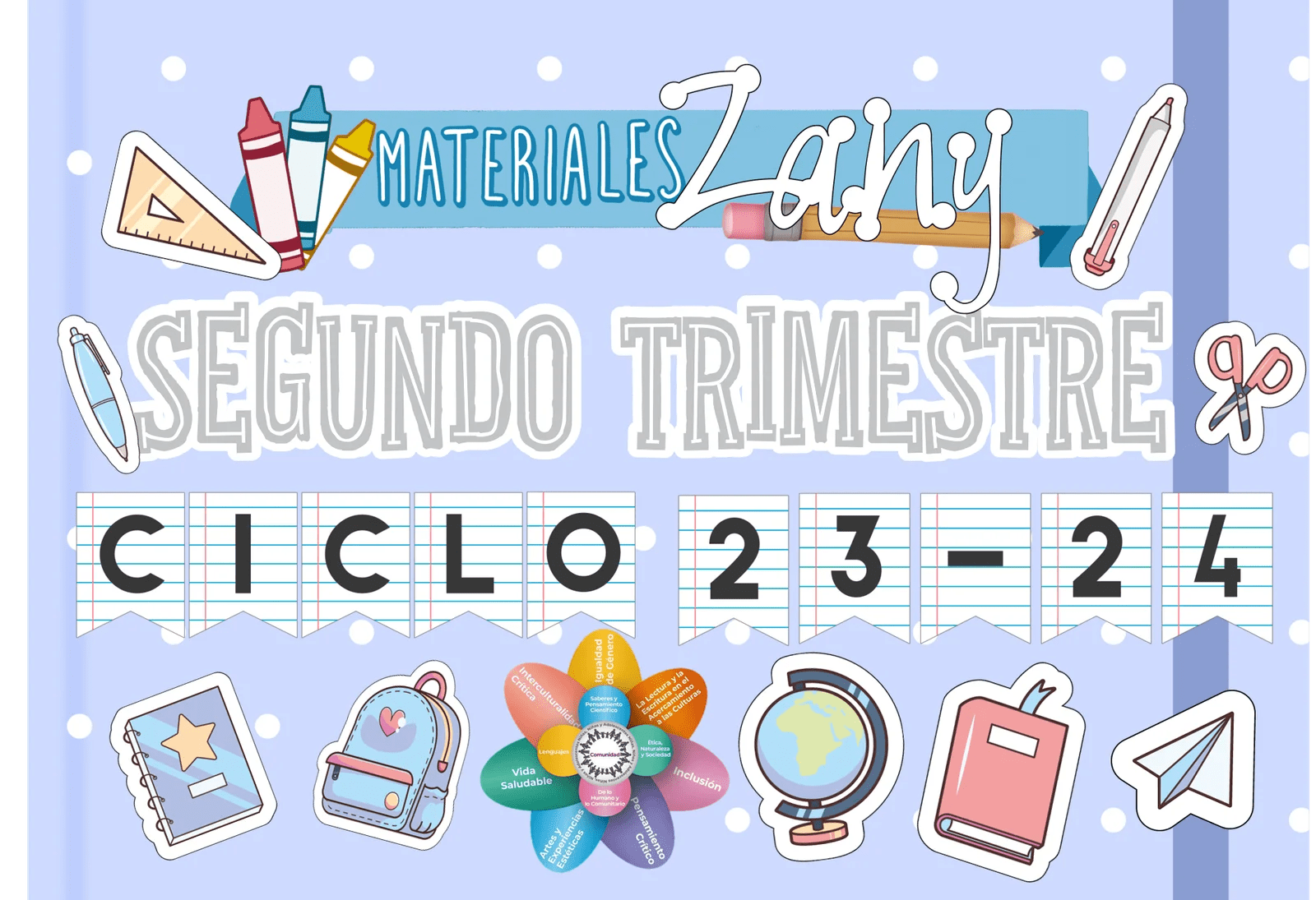 Segundo Trimestre NEM Ciclo 2023 2024 Primaria Materiales Zany