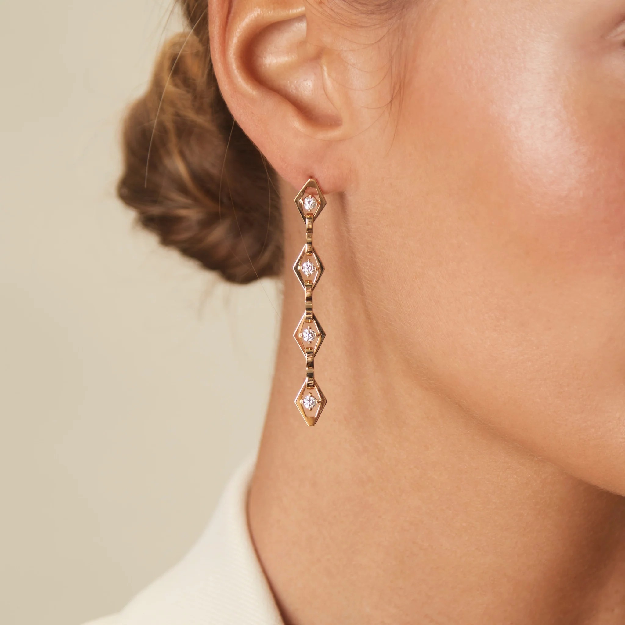 Material Good Āzlee Diamond Chain Link Earrings