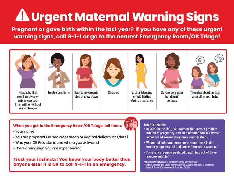 Urgent Maternal Warning Signs Delaware Thrives.(09)