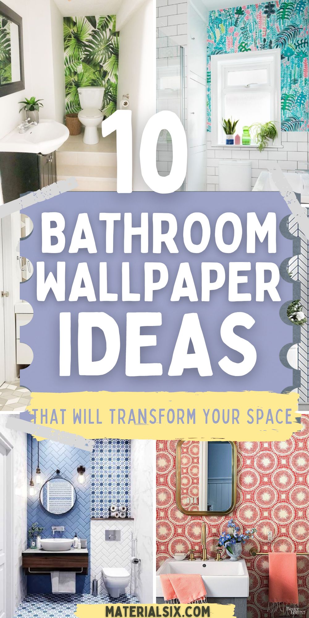 10 Bathroom Wallpaper Ideas That Will Transform Your Space MaterialSix