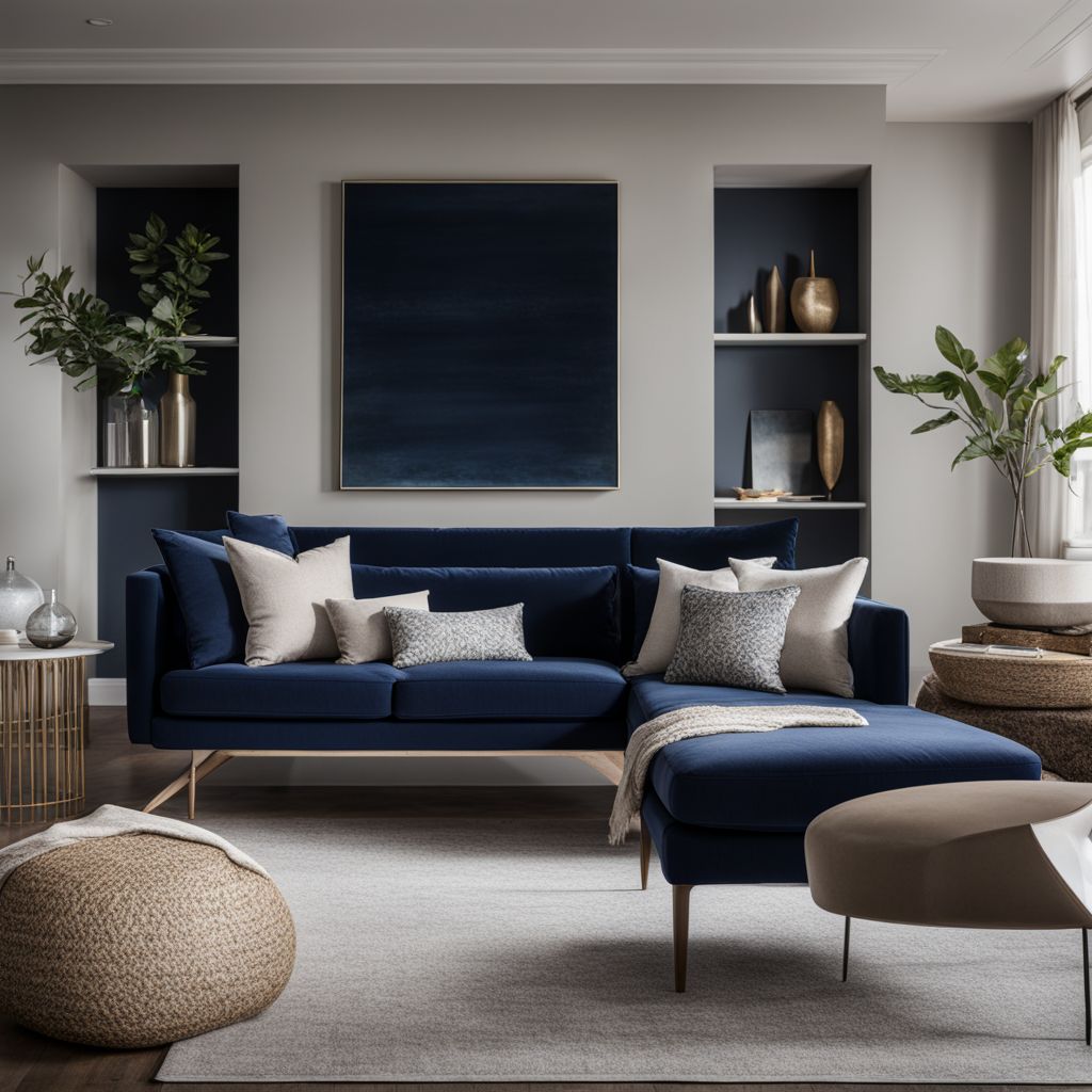 15 Amazing Living Room Decorating Ideas With A Navy Blue Couch