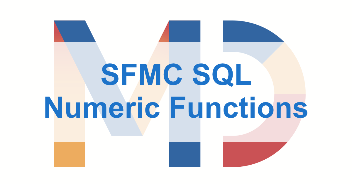 SFMC SQL Numeric Functions Mateusz Dąbrowski