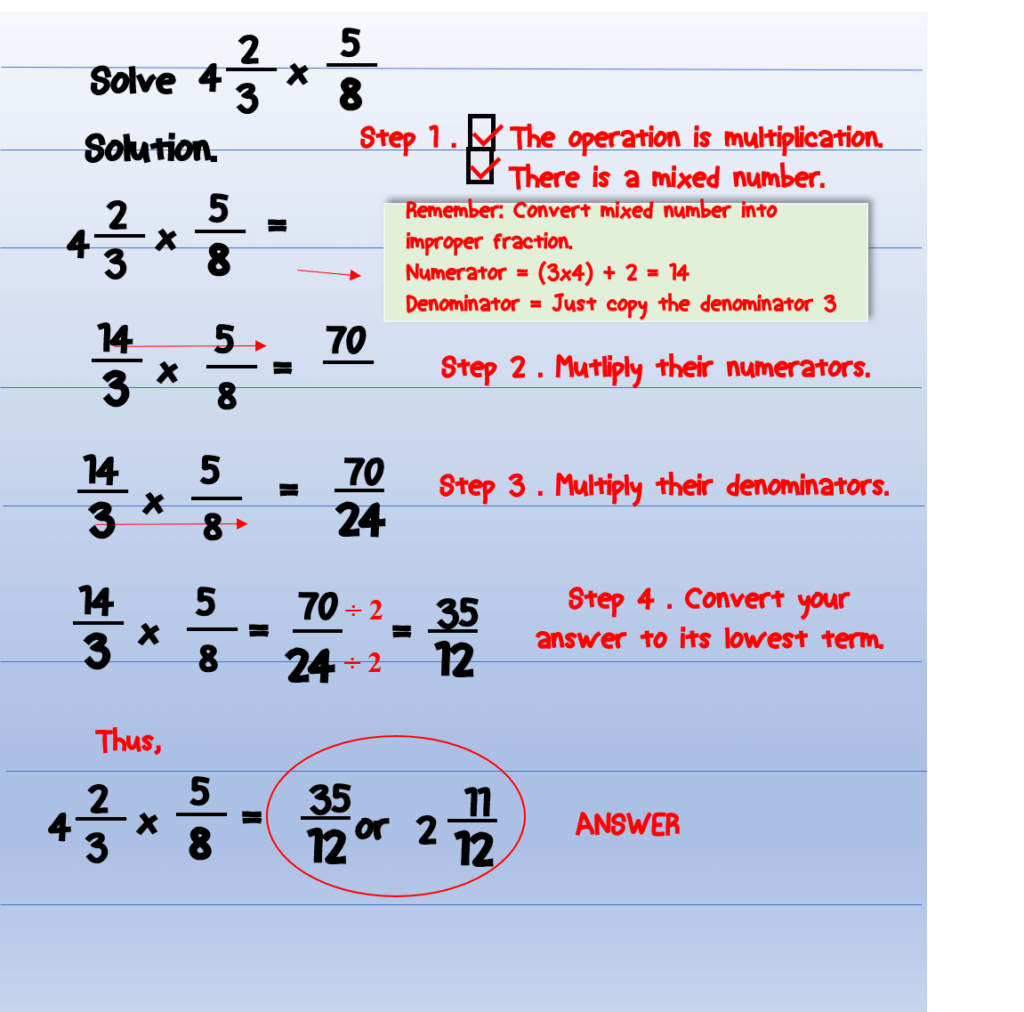 Multiplying Fractions – Examples 7 | MATH LOVER