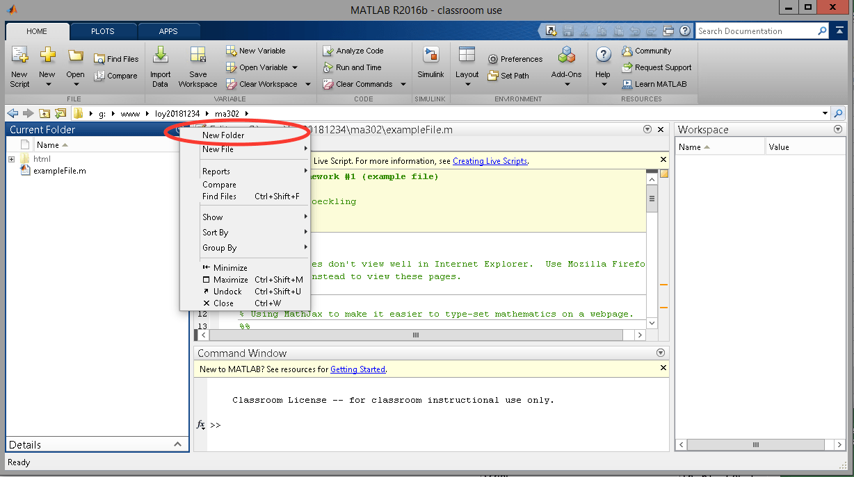 Publishing MATLAB files