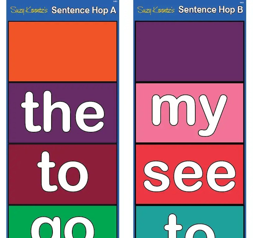 Sentence Hop Laminated Floor Mats Math & Movement