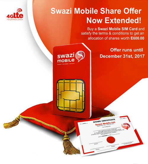 Swazi Mobile Share Offer Now Extended On Business and Technology