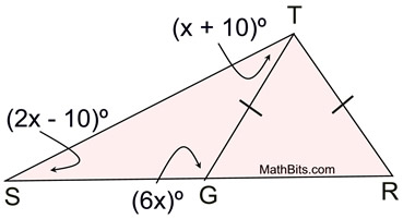 Isosceles Triangles Practice - MathBitsNotebook(Geo)
