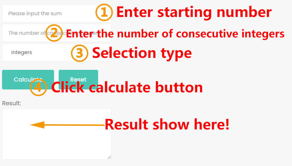 Consecutive Calculator Discover Consecutive Integers Based on Given