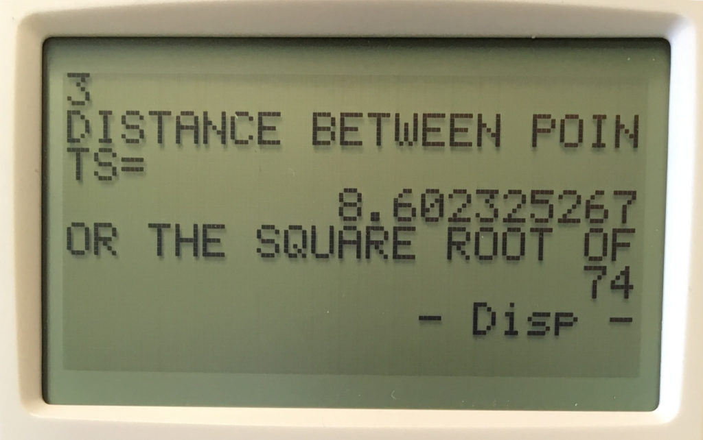 Distance Formula/Midpoint solver program Casio fx Math Class Calculator