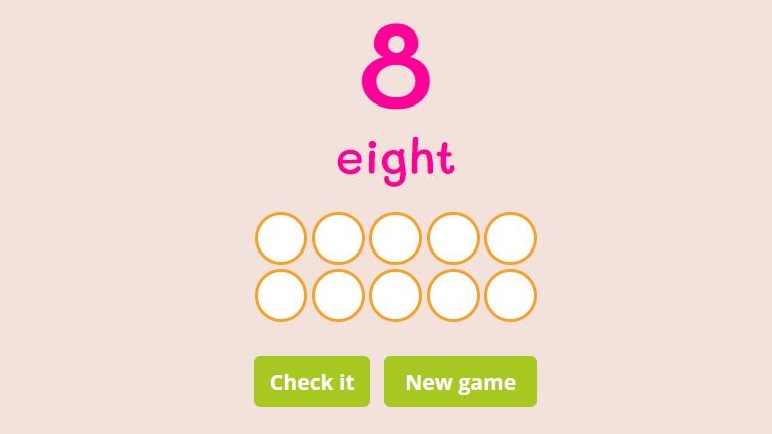Number matching game ONLINE + PRINTABLE