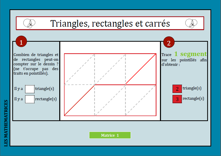 Triangles, rectangles et carrés Mathématrices