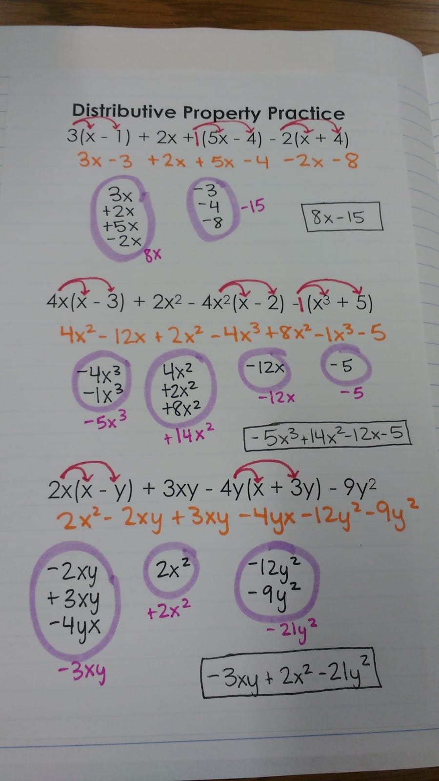 Distributive Property Practice Problems | Math = Love