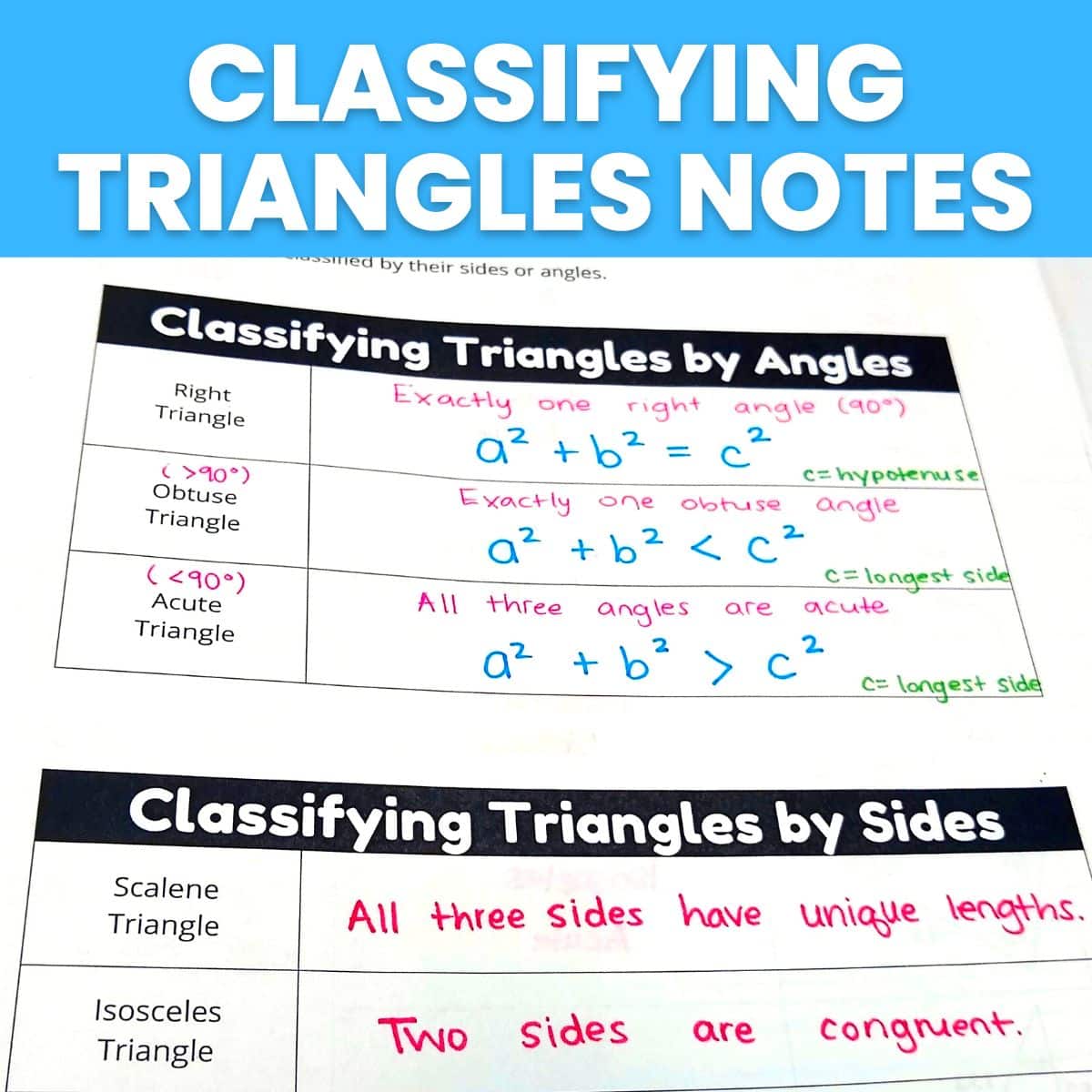 Classifying Triangles By Angles And Sides