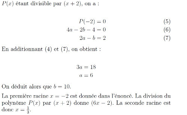 Algebre mathematique, Exercices resolus, Examen d'admission, Ingenieurs