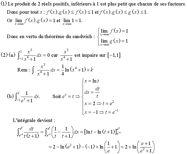 Analyse mathématique, Exercices résolus, Examen d'admission, Ingénieurs