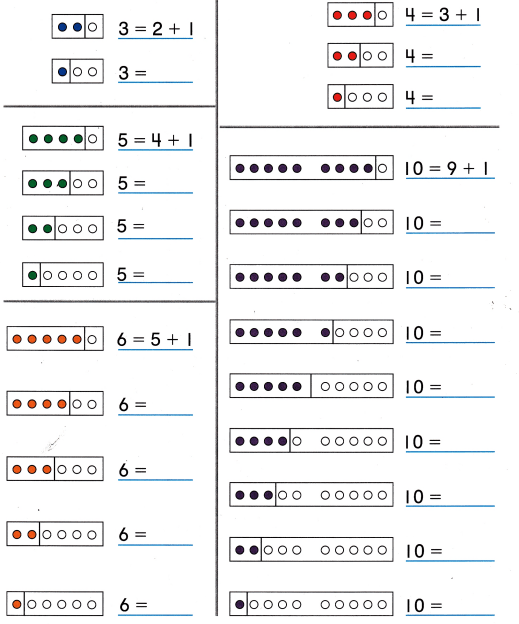 Math Expressions Kindergarten Student Activity Book Unit 4 Answer Key